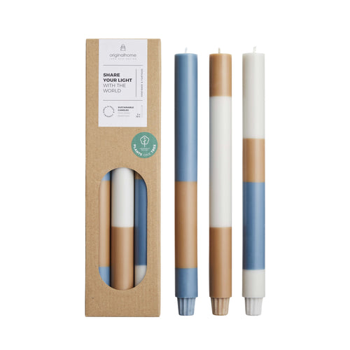 Originalhome dinerkaarsen gelaadge Clean Ocean - 30 cm - set van 3 - vtwonen shop