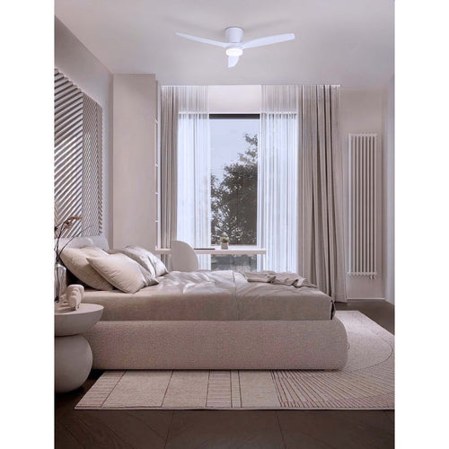 Nova Luce ALOA Plafondventilator Sandy White Wood LED 18W 1170lm 3000-4000-6500K CCT Afstandsbediening