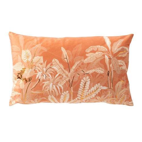 AARON - sierkussen 30x50 cm - bladmotief - Peach Bloom - roze