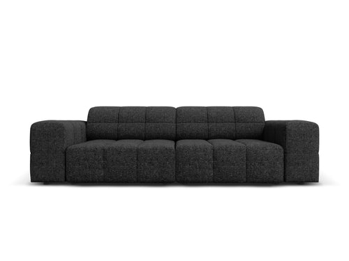 Cosmopolitan Design Bank Chicago 3-zits, chenille zwart - 102x212x78cm
