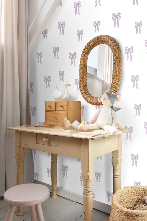 ESTAhome behang strikjes lila paars - 50 x 900 cm - 131432 - vtwonen shop