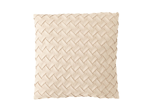 J-Line kussen Gewoven - polyester - beige - vtwonen shop