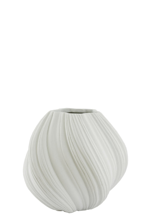 Light & Living vaas YATUNG - Ø52x48cm - wit - vtwonen shop