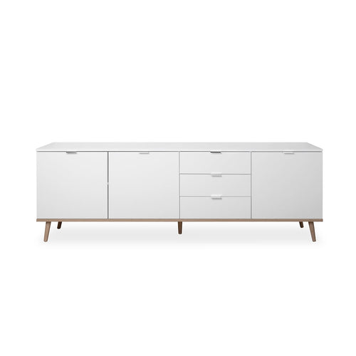 CALICOSY - Lage Buffetkast COPENHAGUE - Wit - 40x200x68 cm