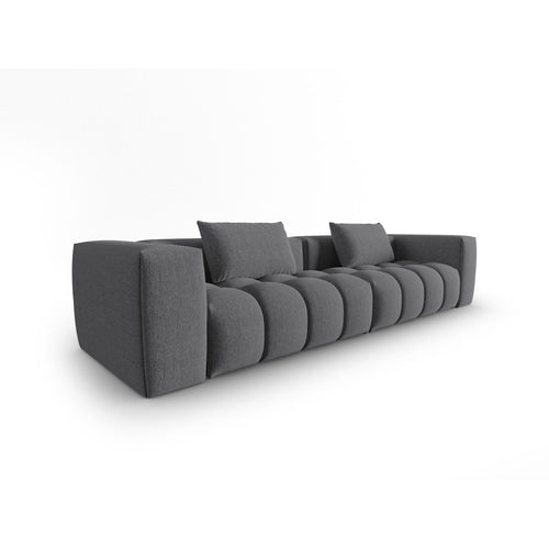 Cosmopolitan Design - Modulaire bank Verona 5-zits, structurele stof grijs - 85x290x70cm