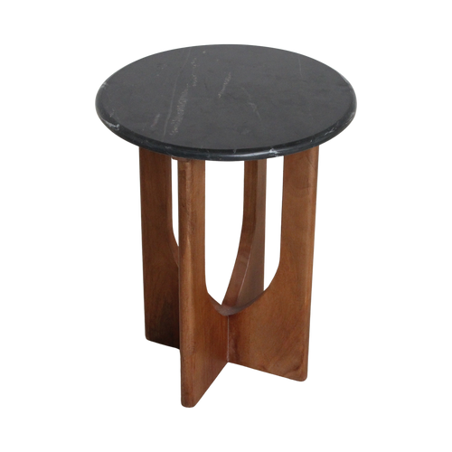 Raw Materials Brunei marmeren bijzettafel - zwart