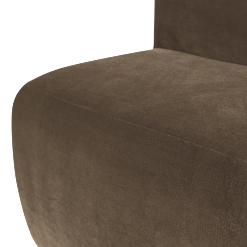 WOOOD eetbank 84 cm rugleuning Mojo Base - Velvet - Taupe - 83x84x76