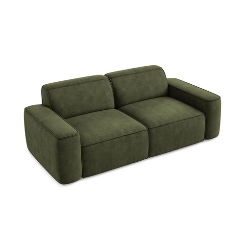 LaMiaSofa 3-zits bank Melissa - chenille stof - olijf - 204x102x70