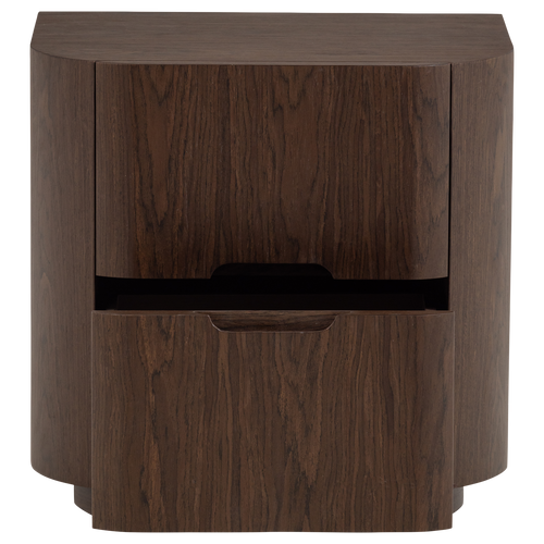 WOOOD ladekast/ nachtkastje 2 lades Arvi - Hout - Fineer Bruin - 56x55x41