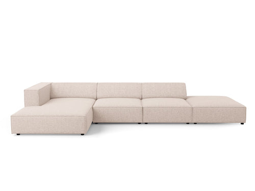Cosmopolitan Design linker hoekbank Arendal 5-zits, chenille, beige - 166x341x70cm