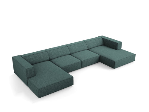 Cosmopolitan Design Panoramische bank Arendal 6-zits, chenille, olie - 166x364x70cm