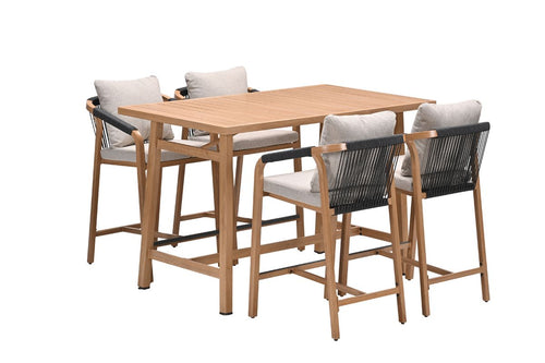 Monti barset - 5-dlg.- light teaklook - rope lava zwart - gobi sand - vtwonen shop