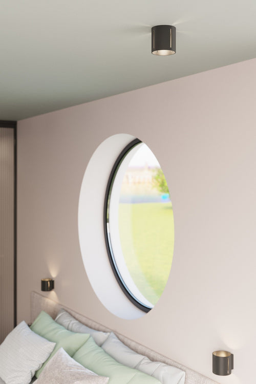 Sollux plafondlamp Inez - 1 lichts - 10  x 10   cm - zwart - vtwonen shop