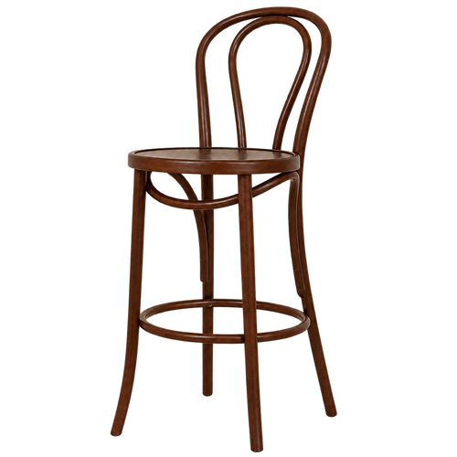 Fameg Vienna Thonet No. 18 houten barkruk walnoot - 65 cm