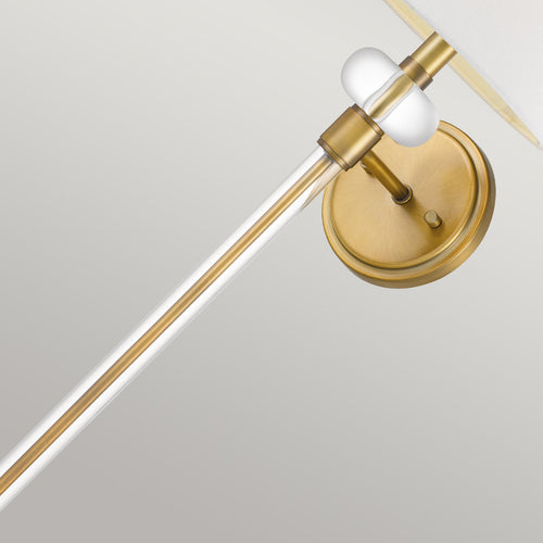 Elstead Quoizel Barbour Wandlamp met Kap Verweerd Messing