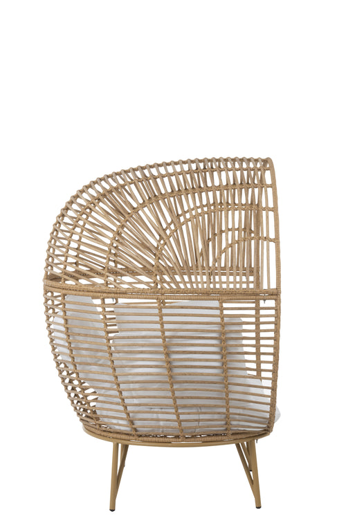 J-Line loungestoel Ovaal - staal - naturel - vtwonen shop