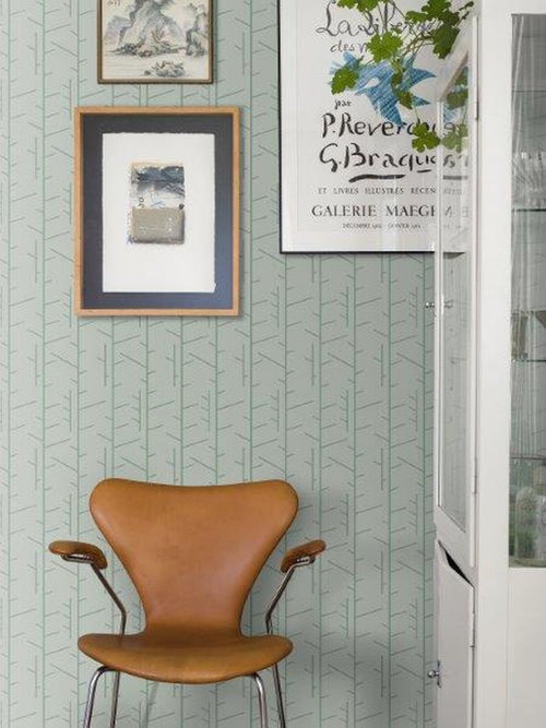 Borastapeter behang grafisch motief groen - 53 cm x 10.05 m - 660758 - vtwonen shop