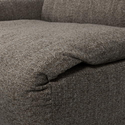 WOOOD 1-zits met arm links Baggy - Grijs - Geweven Stof - 81x114x101 - vtwonen shop