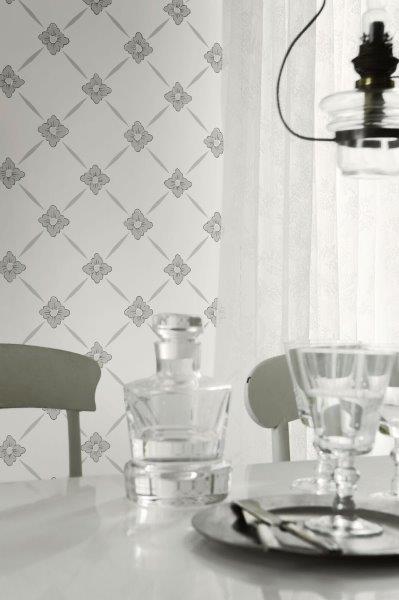 Borastapeter behang tegelmotief grijs en beige - 53 cm x 10.05 m - 660043 - vtwonen shop