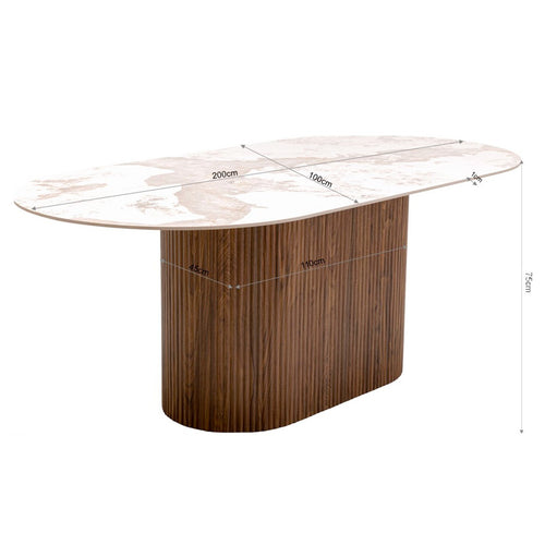 Kare Design Eettafel Ruben 200x100cm