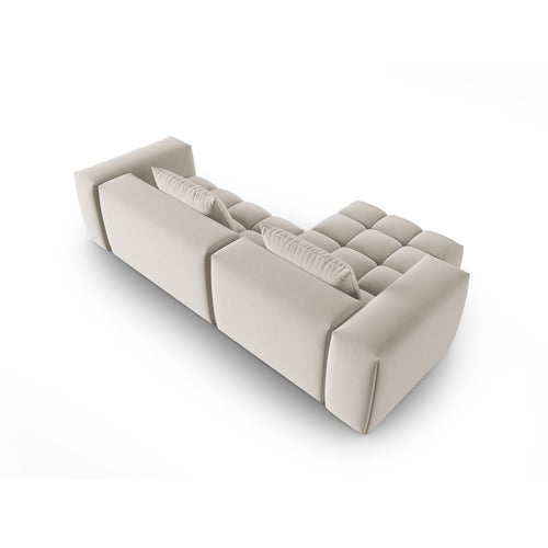 Cosmopolitan Design - Modulaire hoekbank links Verona 3-zits, flueel ecru - 145x260x70cm