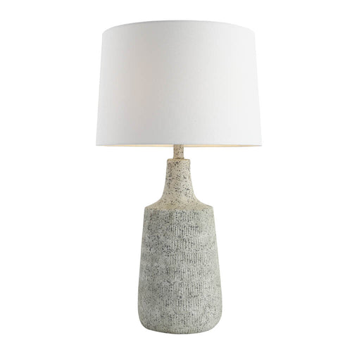 HOME DELUXE Grote tafellamp in steenlook CARO - Wit