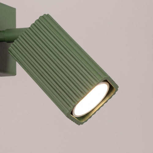 Sollux Lighting Wandlamp RAYO saliegroen met schakelaar - 8x16x16cm