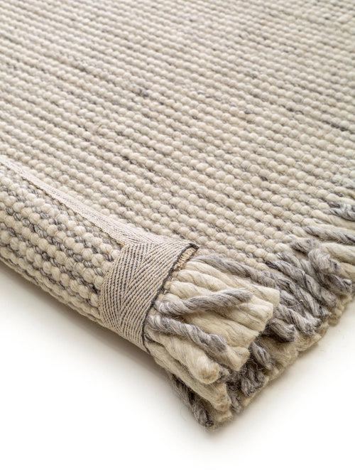 benuta wollen vloerkleed Mary - créme/grijs - 160x230 cm