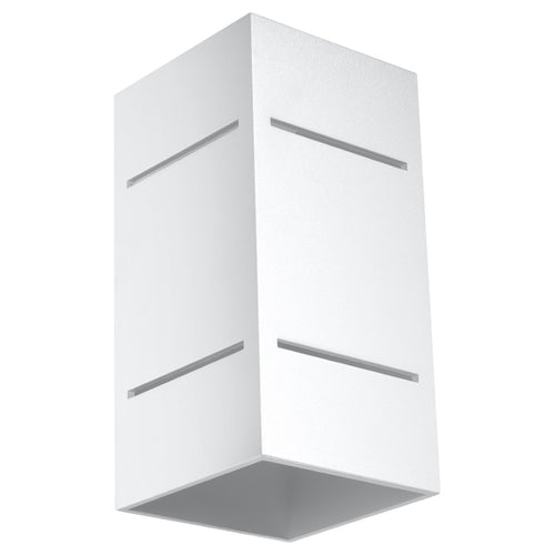 Sollux Lighting Wandlamp BLOCCO wit - 10x12x20cm