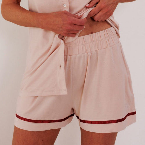 Coco & Cici - TENCEL Pyjama Short Dames Powder Peach - L
