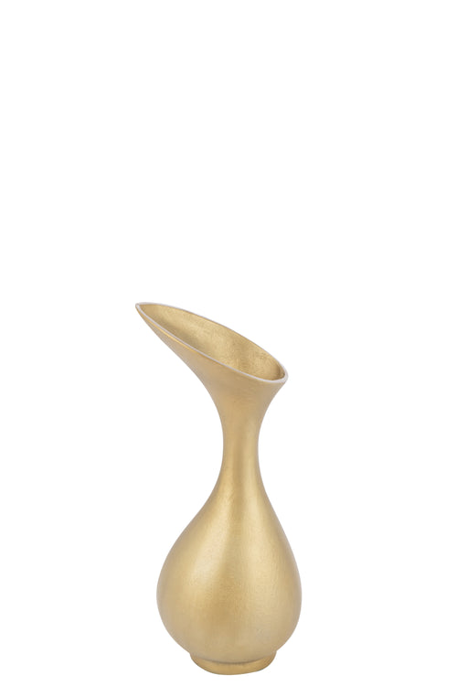 J-Line vaas Olivia - aluminium - goud - small - 45 cm hoog - vtwonen shop