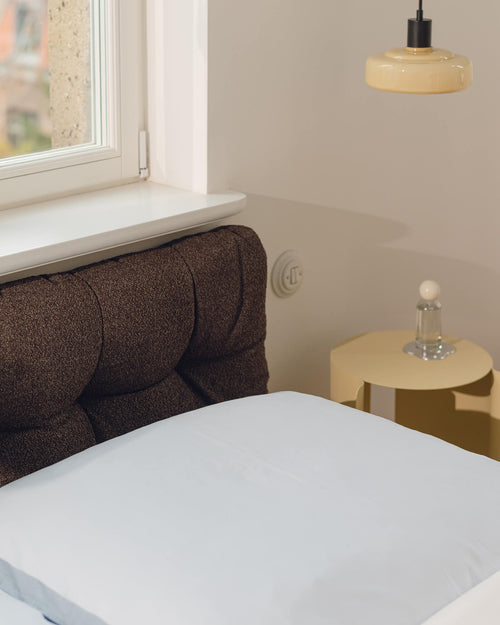 noo.ma Bolbi hoofdbord Desert Beige bouclé 170–200 cm