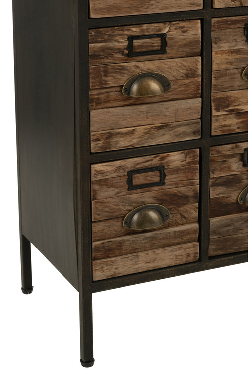 J-Line kast 16 Schuiven - hout/metaal - bruin - vtwonen shop
