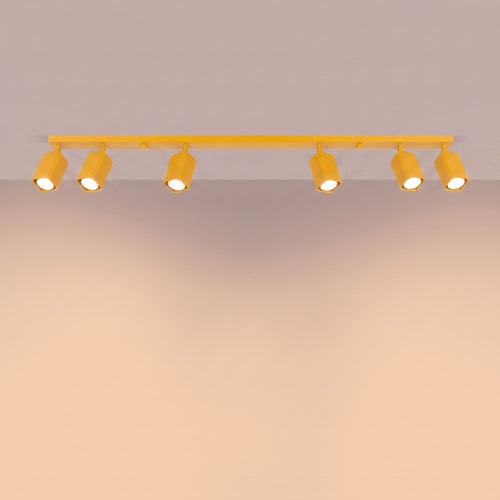 Sollux Lighting Plafondlamp RAYO 6L geel - 117x6x16,5cm