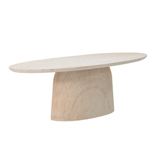 Giga Meubel Eettafel Myrna - Ovaal - Travertinlook - 240cm