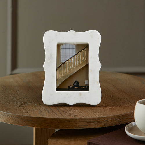 Rivièra Maison Vitriani Photo Frame 10x15 - Marmer, Glas - Wit - vtwonen shop