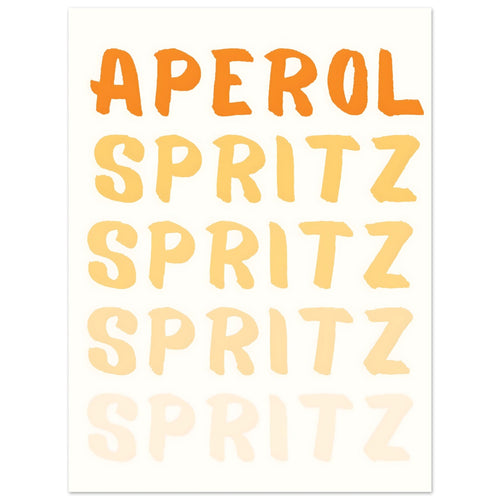 Artfulprints  Aperol Spritz - Written   poster 30x40 cm - vtwonen shop