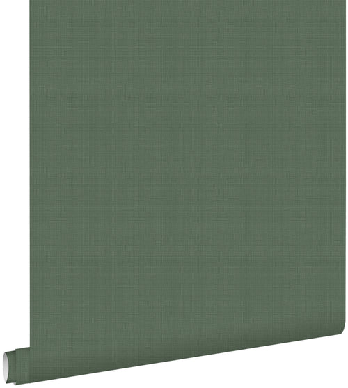 ESTAhome behang linnenstructuur donkergroen - 53 cm x 10.05 m - 139240
