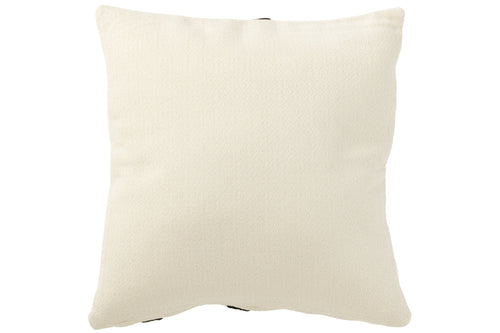 J-Line kussen Streep - textiel - wit/zwart