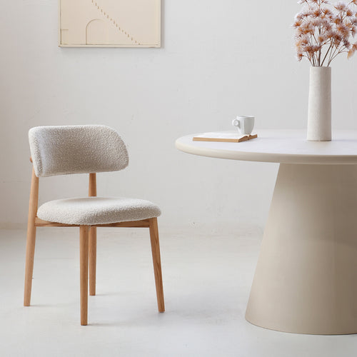 Giga Meubel Eetkamerstoel Lexi - Eikenhout/Polyester - Taupe - Set van 2 - vtwonen shop