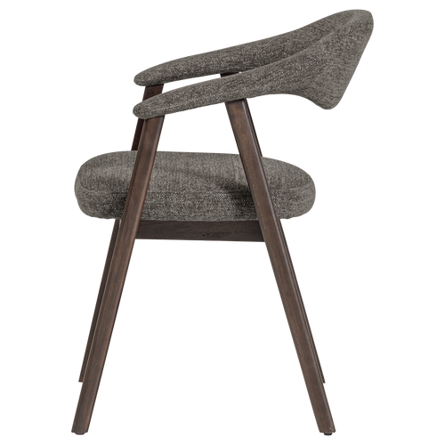 WOOOD eetkamerstoel armleuning grijs Avar - Set Van 2 - 77x60x60
