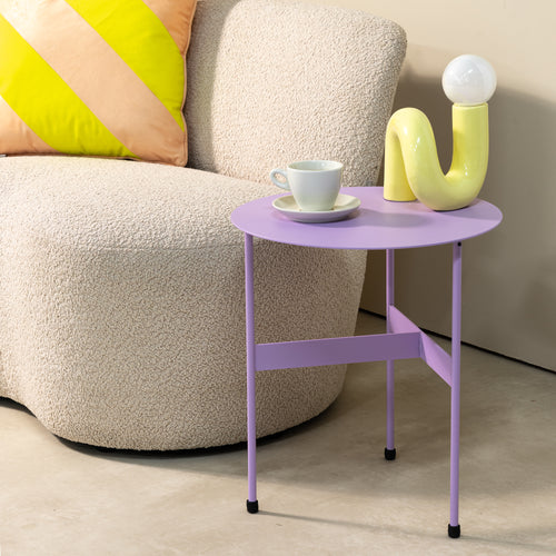 Spinder Design bijzettafel Mira High - Soft Lilac - Ø 45 - vtwonen shop