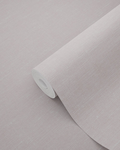 ESTAhome behang effen linnenstructuur licht roze - 53 cm x 10.05 m - 148692