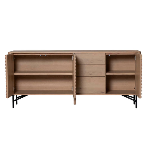 DÉJA Living Dressoir Inès - Eikenhout/Metaal - Naturel - 200x45x86cm - vtwonen shop