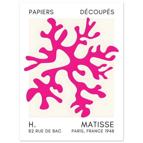 Artfulprints Poster Matisse – Dreamy coral flower pink   - 30x40 cm - Roze