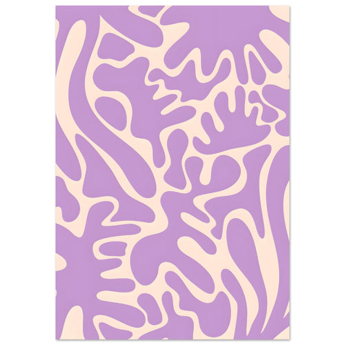 Artfulprints Poster met Lijst Matisse – Purple flora   - A4 21x29.7 cm - Paars