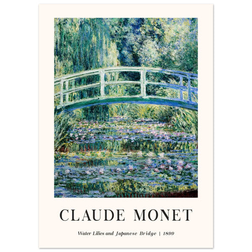 Artfulprints  Claude Monet - Water lilies and Japanese bridge   poster 50x70 cm - vtwonen shop