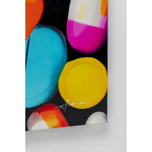 Kare Design Schilderij gestreepte capsules 70x140cm