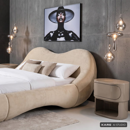 Kare Design Nachtkastje Groove taupe
