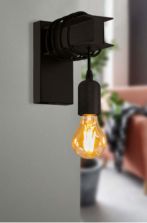 EGLO wandlamp Townshend 6 - e27 - 19 cm - zwart - vtwonen shop